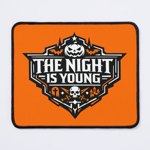 Item preview, The Night Is Young Halloween Spooky Emblem designed and sold by AntiqueImages.