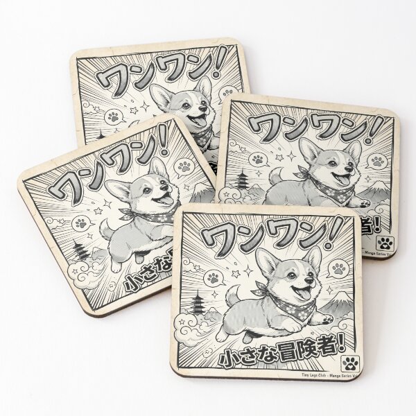 Item preview, Corgi Manga Panel Art - Wan Wan! Otaku Style designed and sold by TinyLegs.