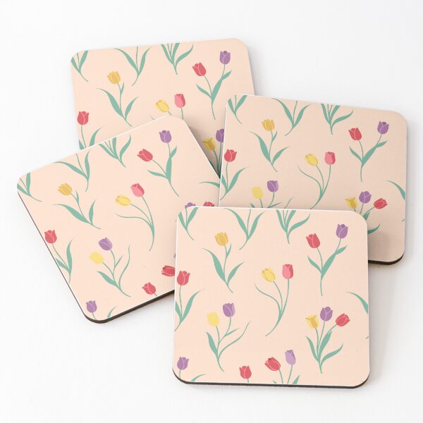 Item preview, Continuous Pattern of Colorful Spring Tulips designed and sold by LuanDesingCO.
