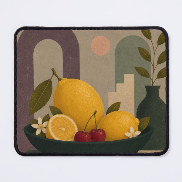 Item preview, Lemon & Cherry Still Life designed and sold by joycrysstudio.