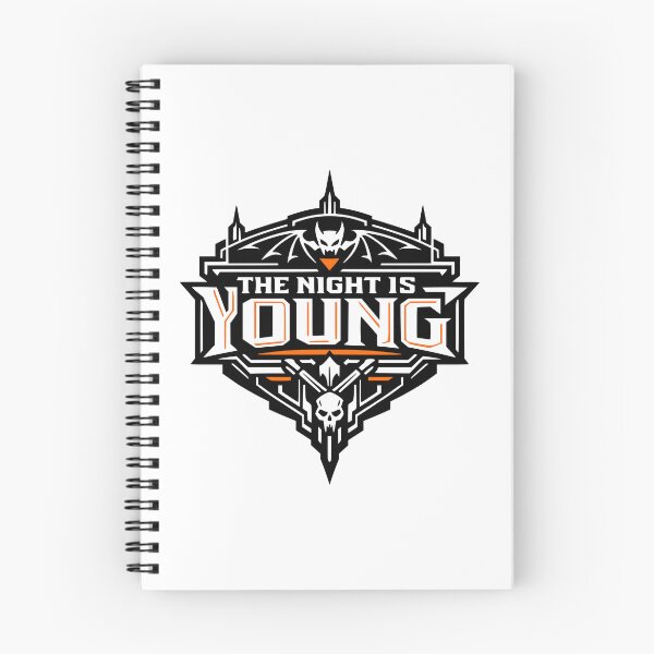 Item preview, The Night Is Young Bat Skull Halloween designed and sold by AntiqueImages.