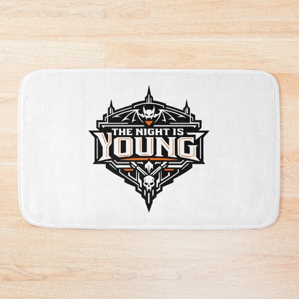 Item preview, The Night Is Young Bat Skull Halloween designed and sold by AntiqueImages.