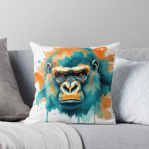 Item preview, Gorilla Watercolor Splash - Modern Graphic Art T-S designed and sold by QuirkThreadsCo.