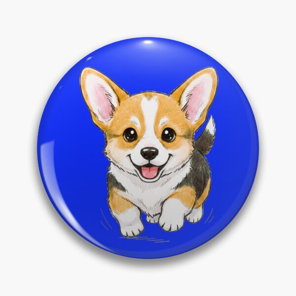 Item preview,  Happy Running Corgi Puppy – Cute Cartoon Watercolor Dog Art Print designed and sold by NewGen-For-You.