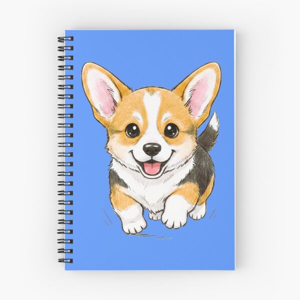 Item preview,  Happy Running Corgi Puppy – Cute Cartoon Watercolor Dog Art Print designed and sold by NewGen-For-You.