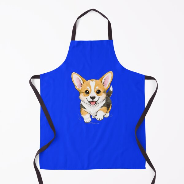 Item preview, Happy Running Corgi Puppy – Cute Cartoon Watercolor Dog Art Print designed and sold by NewGen-For-You.