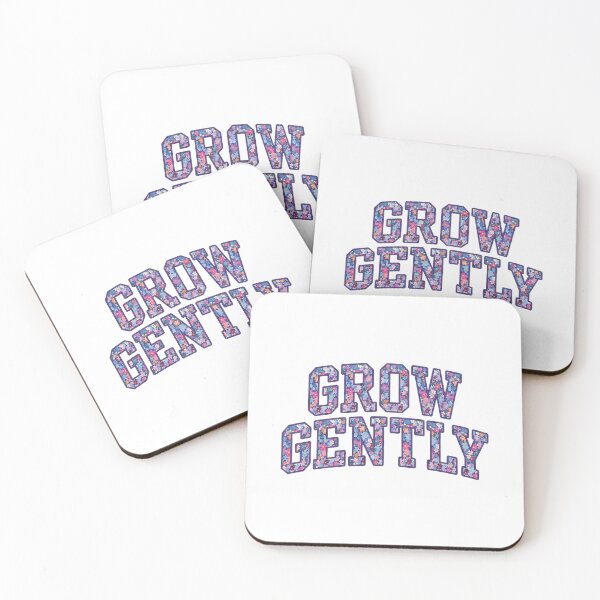 Item preview, Grow Gently Floral Varsity Letters - Retro Collegiate Flower Typography Positivity designed and sold by MAPDDesigns.