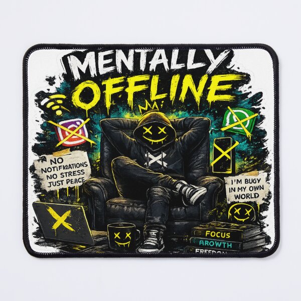 Item preview, Mentally Offline Sticker designed and sold by Genzfirevibes.