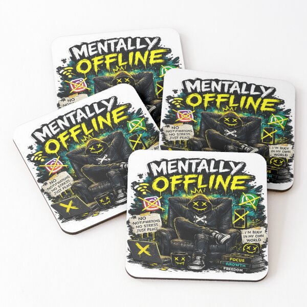 Item preview, Mentally Offline Sticker designed and sold by Genzfirevibes.