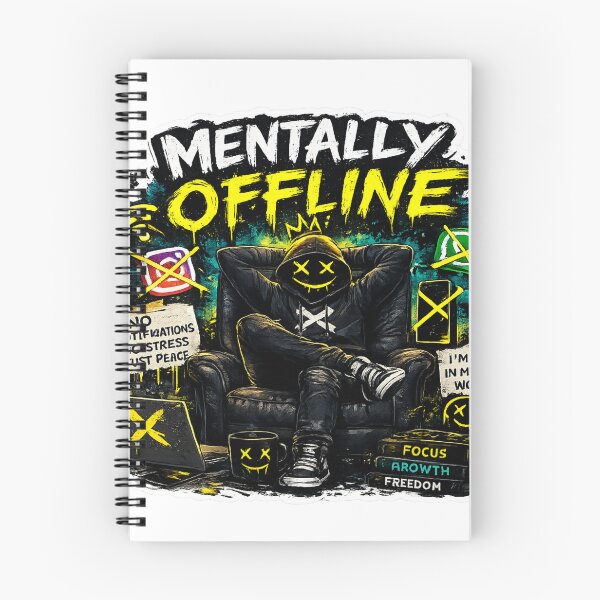 Item preview, Mentally Offline Sticker designed and sold by Genzfirevibes.