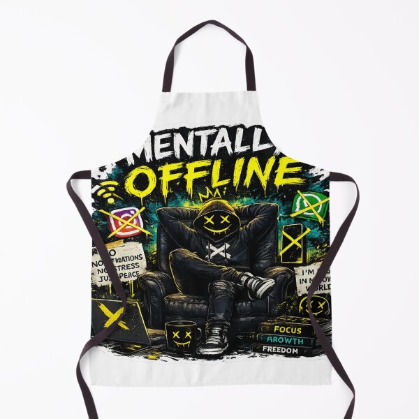 Item preview, Mentally Offline Sticker designed and sold by Genzfirevibes.