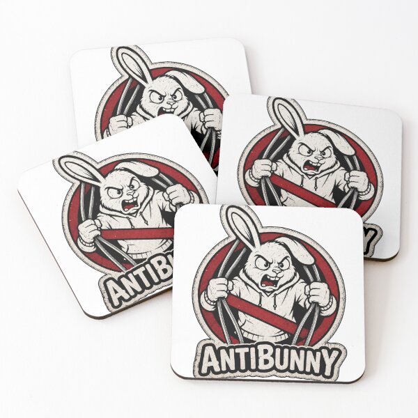 Item preview, AntiBunny Funny Angry Rabbit Streetwear Sticker designed and sold by bunnymode.