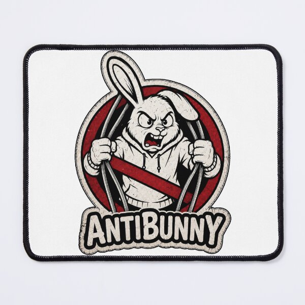 Item preview, AntiBunny Funny Angry Rabbit Streetwear Sticker designed and sold by bunnymode.