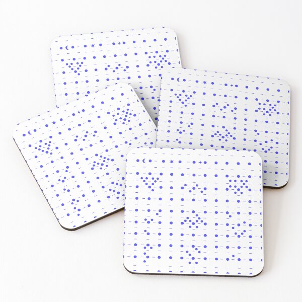 Item preview, Minimalist Geometric Pattern: Blue Dots and Lines designed and sold by LuanDesingCO.