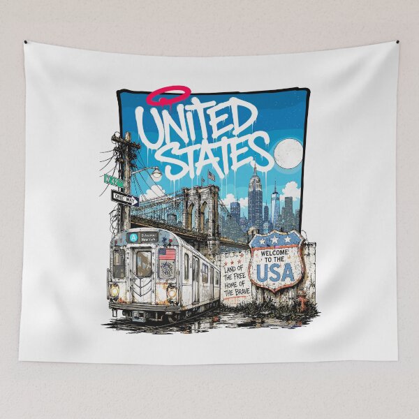 Item preview, United States Urban Graffiti Design | Street Art Edition designed and sold by AtuqStudio.