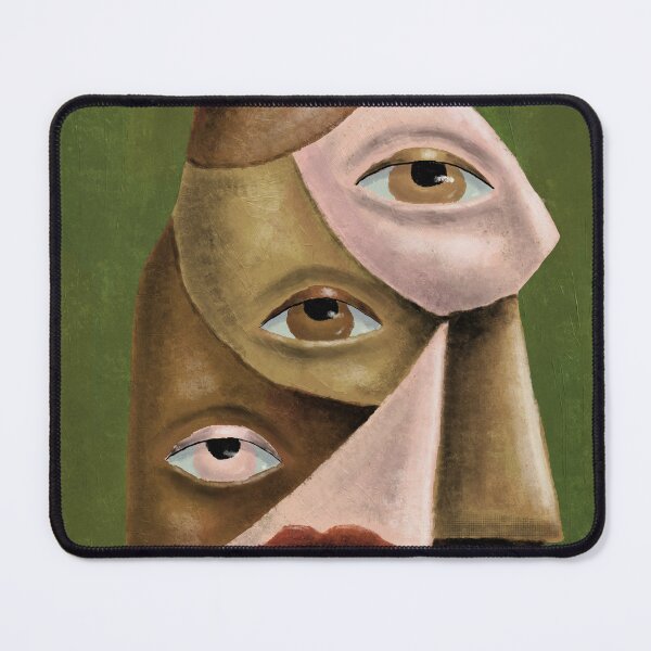 Item preview, Abstract Earth Tone Cubist Faces designed and sold by aekritdeach.