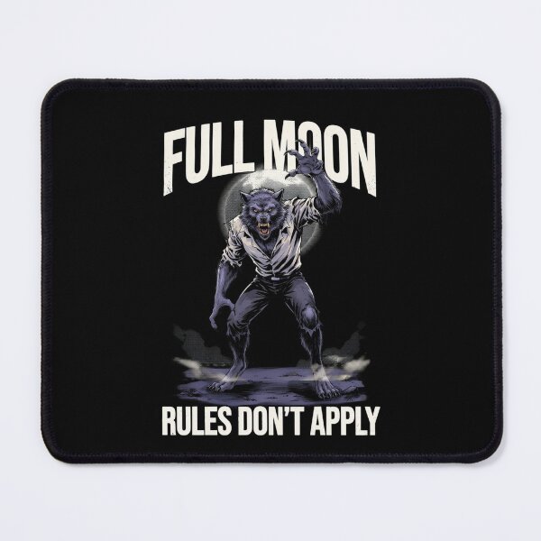 Item preview, Full Moon Rules Don't Apply, Werewolf Vintage Horror designed and sold by CryptReel.