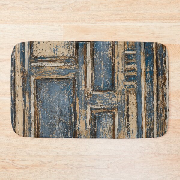 Item preview, Abstract geometric composition with a blue and beige wood effect designed and sold by Ingorgia Studio.