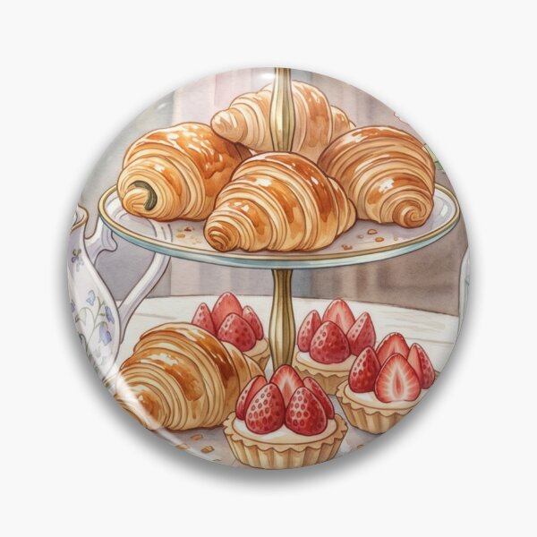 Item preview, Elegant Afternoon Tea Party Dessert Watercolor designed and sold by Itjung-Room.
