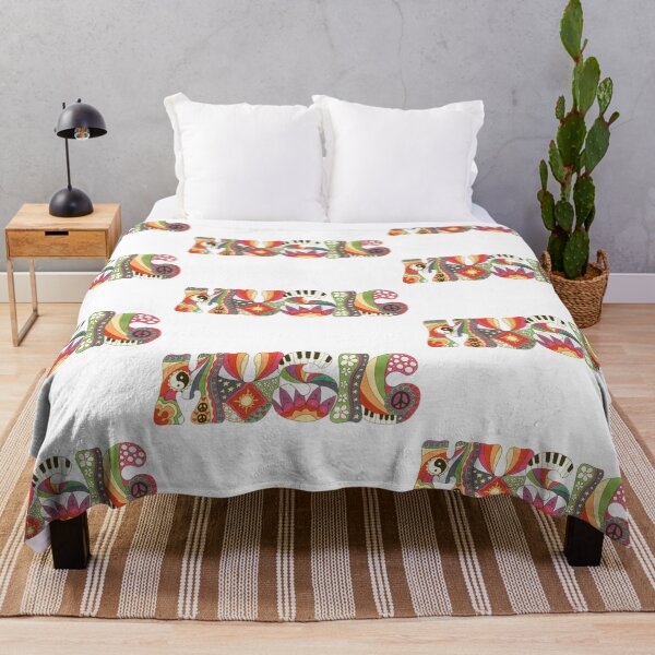 Item preview, Vintage Psychedelic Music Art White – Retro Hippie Rainbow Groovy Peace Design designed and sold by Kellie Espie Art.