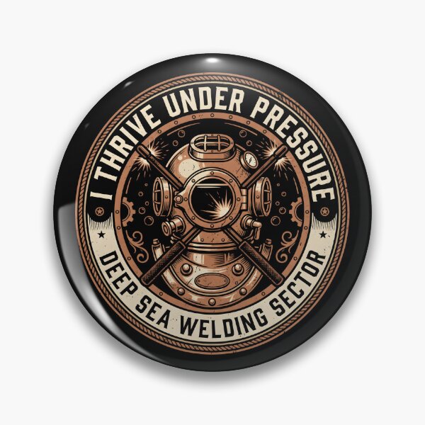 Item preview, Deep Sea Welding Badge for Industrial Divers and Welders designed and sold by SplashTastic.