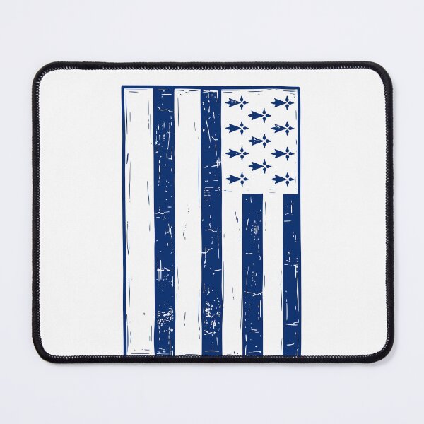 Item preview, Distressed Breton Flag Gwenn ha Du Grunge Style designed and sold by StuckOnTees.
