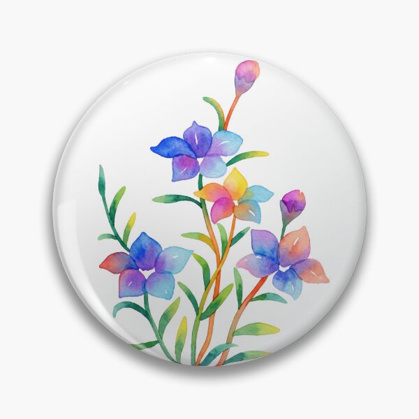Item preview, Colorful Korean Folk Floral Watercolor designed and sold by Yiruda-Art.