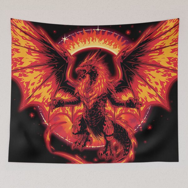 Item preview, Hellfire Dragon Phoenix Hybrid Anime Emblem designed and sold by Swizzy2vore.