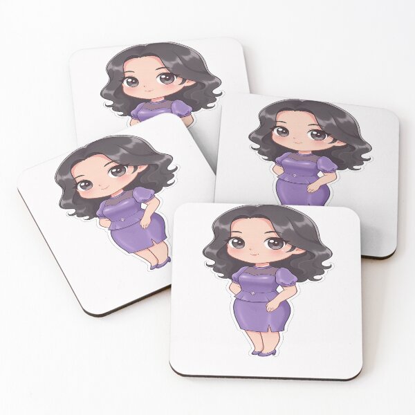 Item preview, Adorable Chibi Girl in Purple Dress – Cute Kawaii Sticker designed and sold by FernandsOficial.