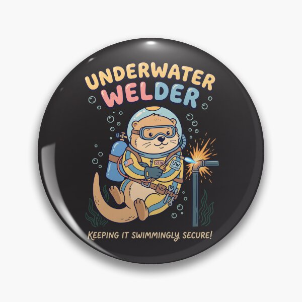 Item preview, Underwater Welder Otter for Aquatic Trades and Welding Enthusiasts designed and sold by SplashTastic.