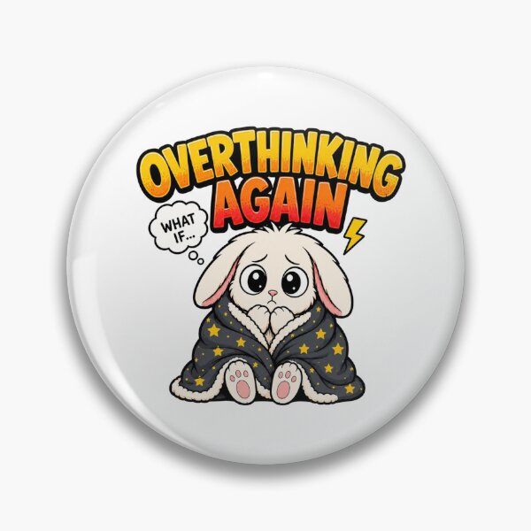 Item preview, Anxious Bunny Overthinking Funny Gift designed and sold by Gentlestate.