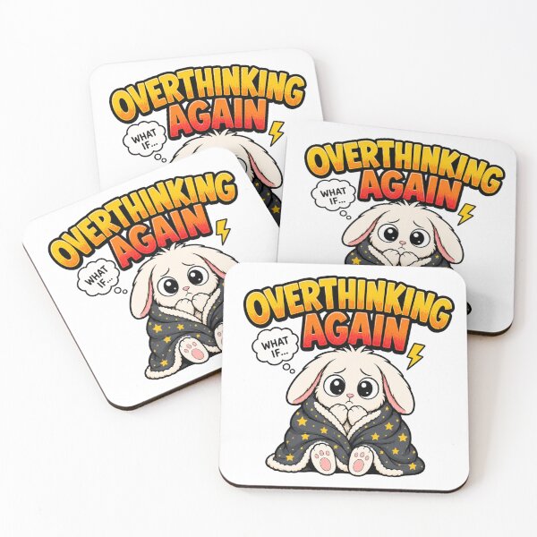 Item preview, Anxious Bunny Overthinking Funny Gift designed and sold by Gentlestate.