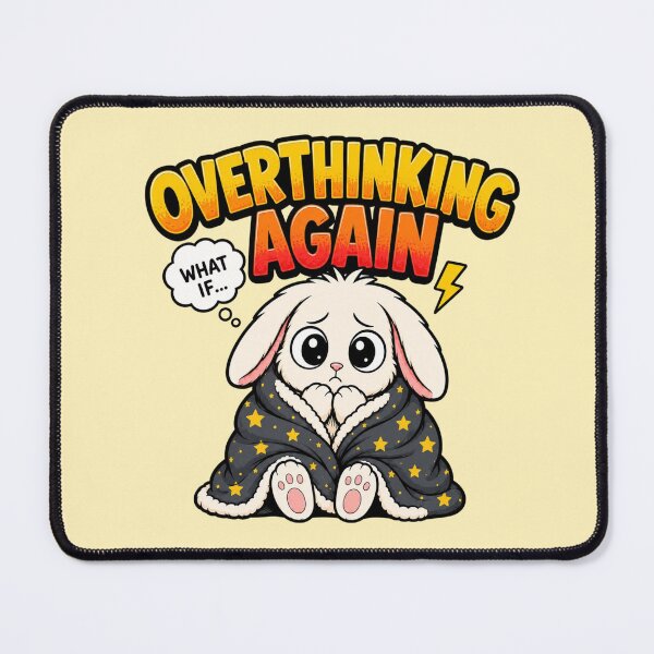 Item preview, Anxious Bunny Overthinking Funny Gift designed and sold by Gentlestate.