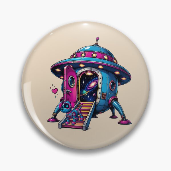 Item preview, Cosmic Robo Pup – Retro Space Robot Dog designed and sold by Aimetoi.