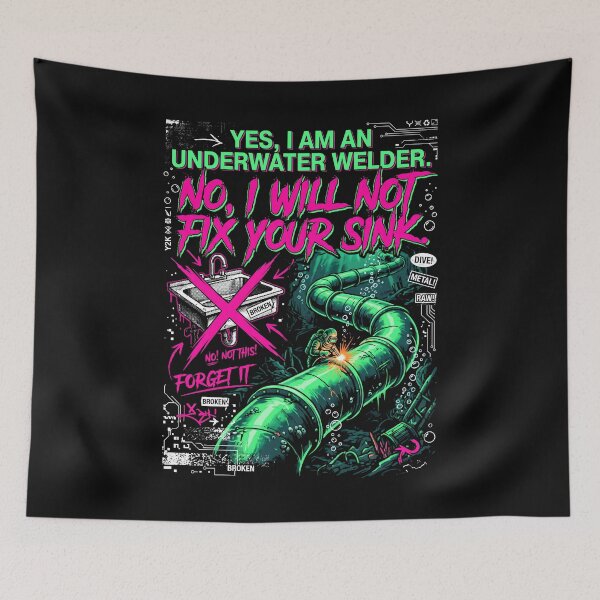 Item preview, Sarcastic Underwater Welder Design for Professional Trades designed and sold by SplashTastic.