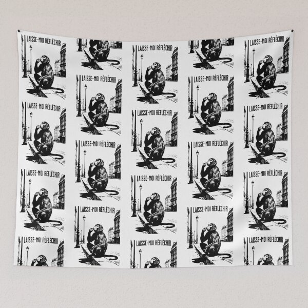 Item preview, Let Me Think French Monkey Urban Street Art designed and sold by StuckOnTees.