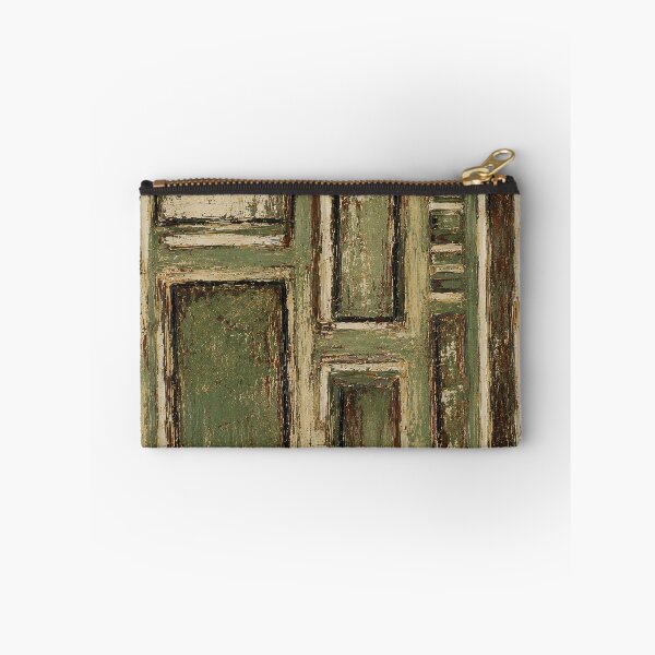 Item preview, Abstract geometric composition with a sage green and beige wood effect designed and sold by Ingorgia Studio.