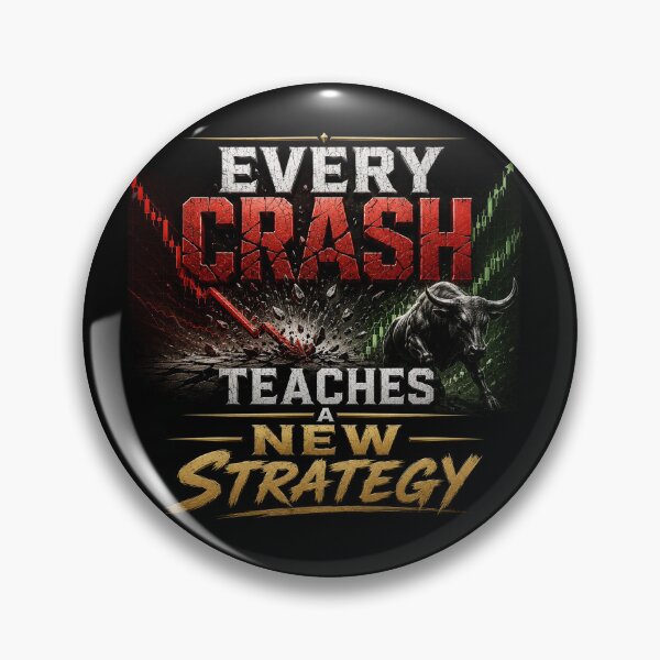 Item preview, Every Crash Teaches New Strategy | Trading Motivation Quote designed and sold by PipForgeStudio .