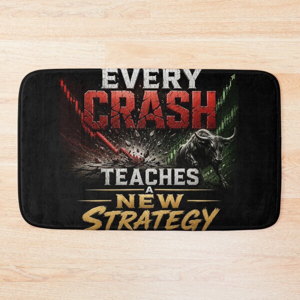 Item preview, Every Crash Teaches New Strategy | Trading Motivation Quote designed and sold by PipForgeStudio .