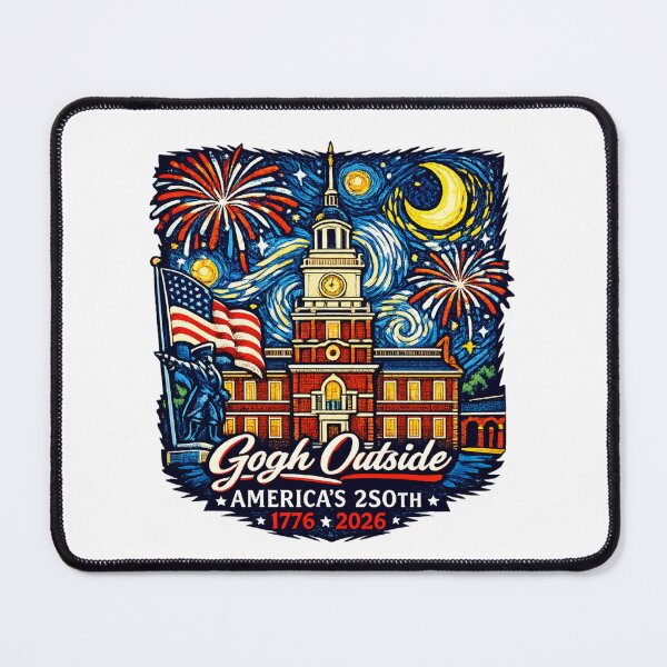 Item preview, Gogh Outside America 250th Independence Hall Art designed and sold by StuckOnTees.