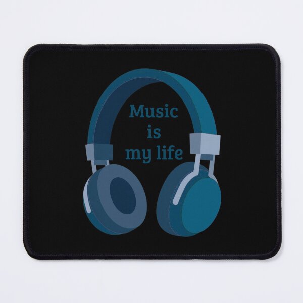 Item preview, Music Is My Life Headphones – Blue Minimalist Music Lover Quote | Audio Design designed and sold by VariusDesigns.