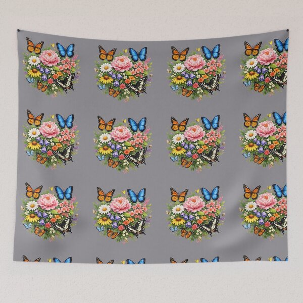 Item preview, Butterflies Roaming Through Wildflowers T-Shirt Design designed and sold by EdgeSphere.