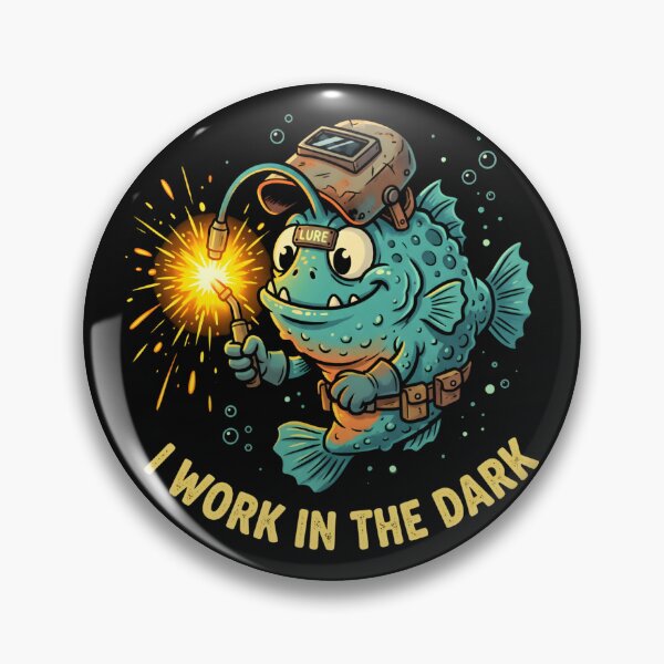 Item preview, Anglerfish Underwater Welder Cartoon for Marine Trades designed and sold by SplashTastic.