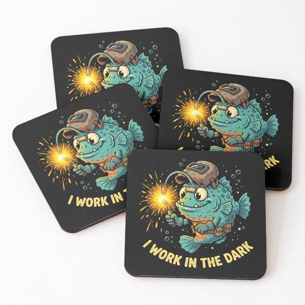 Item preview, Anglerfish Underwater Welder Cartoon for Marine Trades designed and sold by SplashTastic.