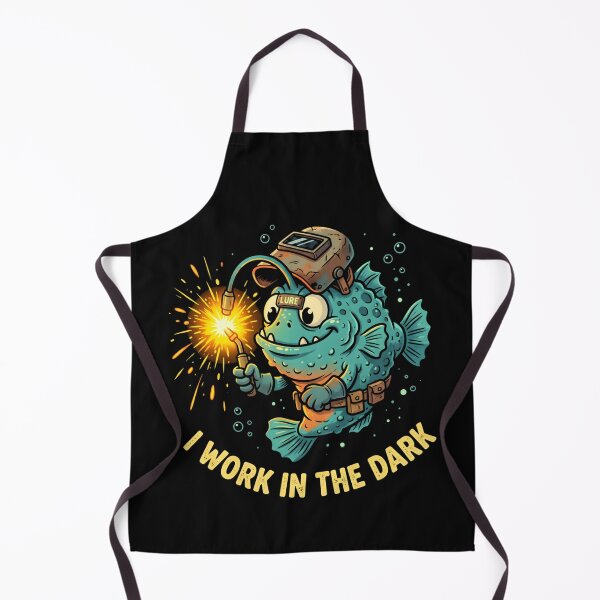 Item preview, Anglerfish Underwater Welder Cartoon for Marine Trades designed and sold by SplashTastic.