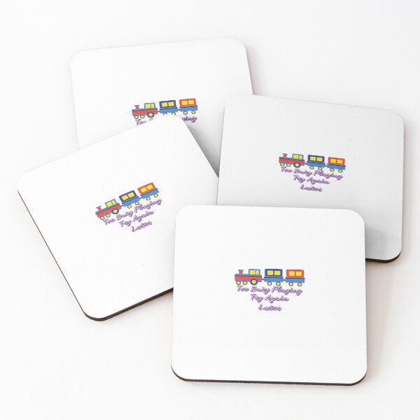 Item preview, Too Busy Playing Try Again Later Cute Kids Train Sticker designed and sold by TheQuoteStudio.