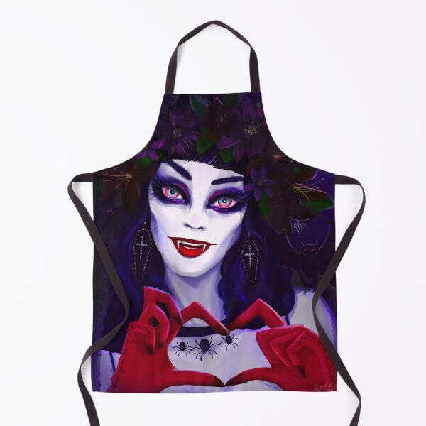 Item preview, Gothic Vampire Woman Flower Crown Red Dress designed and sold by ArtbyLanaN.