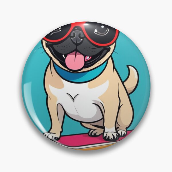 Item preview, Illustration - Cartoon Dog on Skateboard, Pop Art Style designed and sold by AnimeShin.