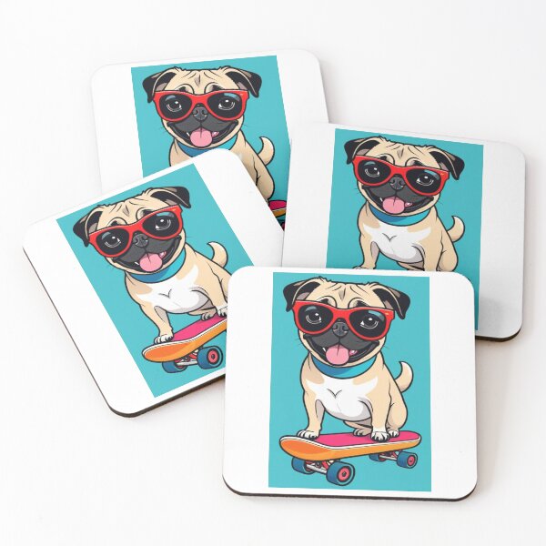 Item preview, Illustration - Cartoon Dog on Skateboard, Pop Art Style designed and sold by AnimeShin.