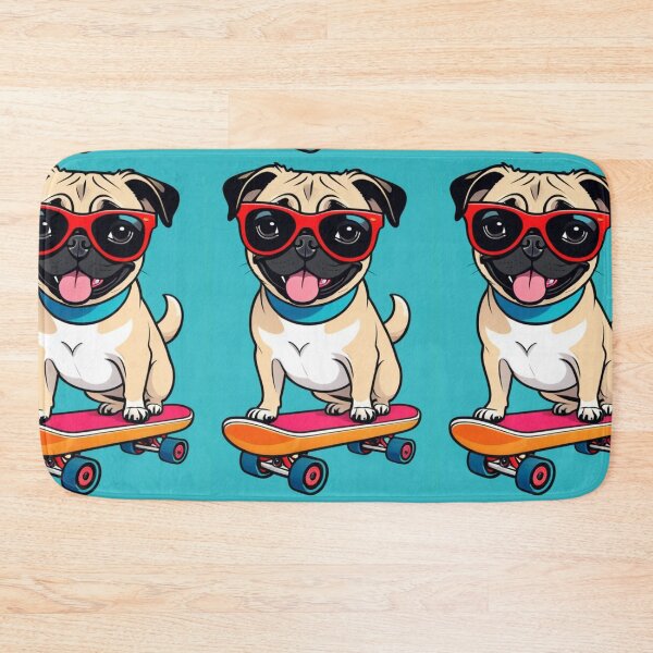 Item preview, Illustration - Cartoon Dog on Skateboard, Pop Art Style designed and sold by AnimeShin.
